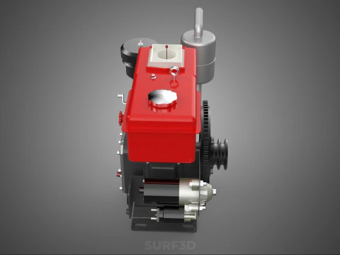 DIESEL ENGINE MACHINE MOTOR VEHICLE DYNAMO ALTERNATOR GENERATOR 3D Model