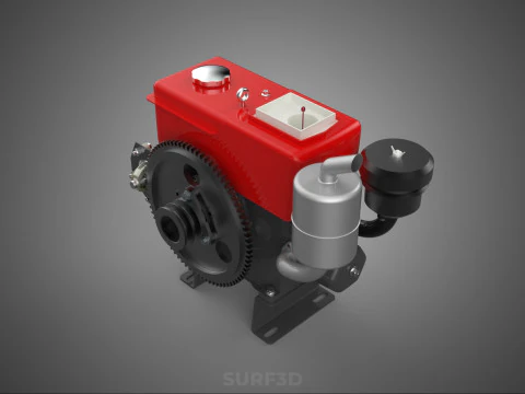 DIESEL ENGINE MACHINE MOTOR VEHICLE DYNAMO ALTERNATOR GENERATOR 3D Model