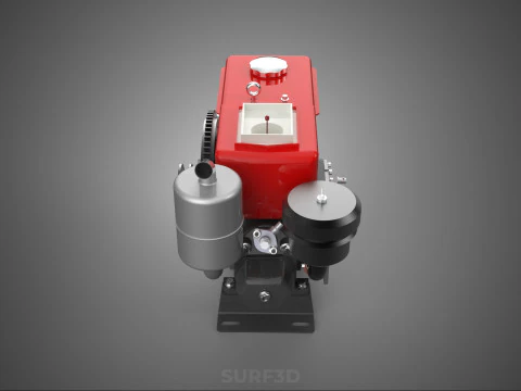DIESEL ENGINE MACHINE MOTOR VEHICLE DYNAMO ALTERNATOR GENERATOR 3D Model