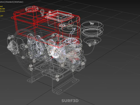 DIESEL ENGINE MACHINE MOTOR VEHICLE DYNAMO ALTERNATOR GENERATOR 3D Model