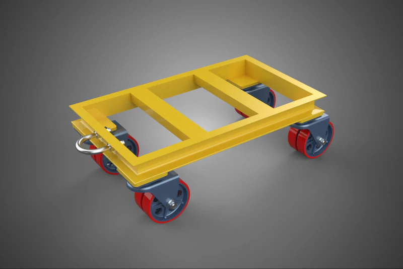 ТЯЖЕЛАЯ БУКСИРОВОЧНАЯ ТЕЛЕЖКА ПОГРУЗОЧНАЯ ТЕЛЕЖКА ПЛАТФОРМА ДЛЯ ПОДДОНОВ 3D Модель .c4d .max .obj .3ds .fbx .stl .blend 