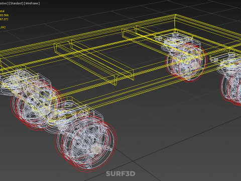 ТЯЖЕЛАЯ БУКСИРОВОЧНАЯ ТЕЛЕЖКА ПОГРУЗОЧНАЯ ТЕЛЕЖКА ПЛАТФОРМА ДЛЯ ПОДДОНОВ 3D Модель