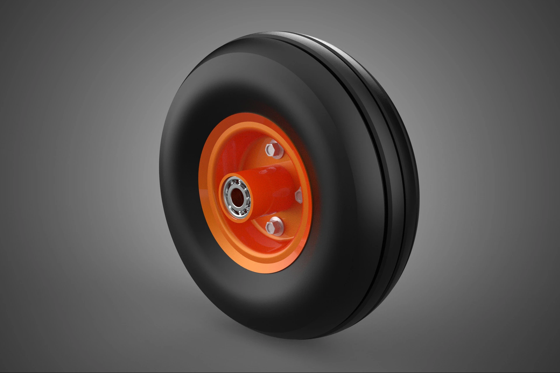 STANDARD WHEEL TIRE RIM AXLE HUB CART TROLLEY BARROW BEARING KIT 3D Model .c4d .max .obj .3ds .fbx .stl .blend