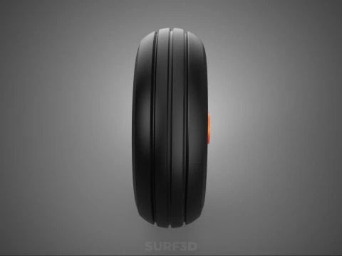 STANDARD WHEEL TIRE RIM AXLE HUB CART TROLLEY BARROW BEARING KIT 3D Model