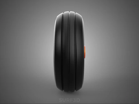 STANDARD WHEEL TIRE RIM AXLE HUB CART TROLLEY BARROW BEARING KIT 3D Model