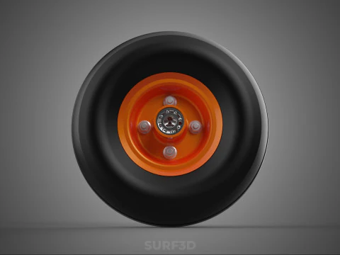 STANDARD WHEEL TIRE RIM AXLE HUB CART TROLLEY BARROW BEARING KIT 3D Model