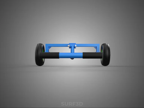 STEERING HANDLE LEVER RANGE CONTROL AXLE WHEEL TIRE CART TROLLEY 3D Model