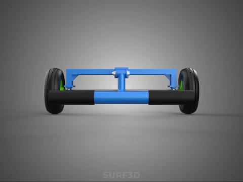 STEERING HANDLE LEVER RANGE CONTROL AXLE WHEEL TIRE CART TROLLEY 3D Model