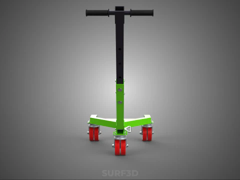 BOAT TROLLEY TRAILER CART DOLLY JACK BALL HITCH WHEEL MOVER TOW 3D Model