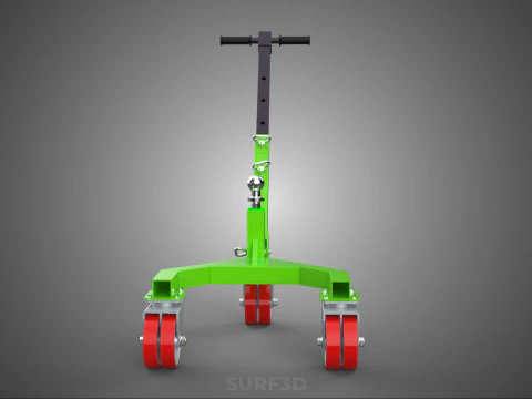 BOAT TROLLEY TRAILER CART DOLLY JACK BALL HITCH WHEEL MOVER TOW 3D Model