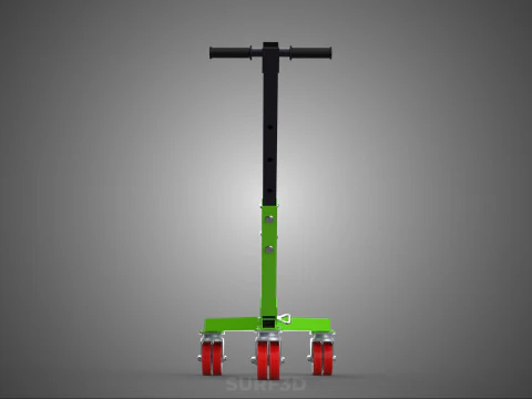 BOAT TROLLEY TRAILER CART DOLLY JACK BALL HITCH WHEEL MOVER TOW 3D Model