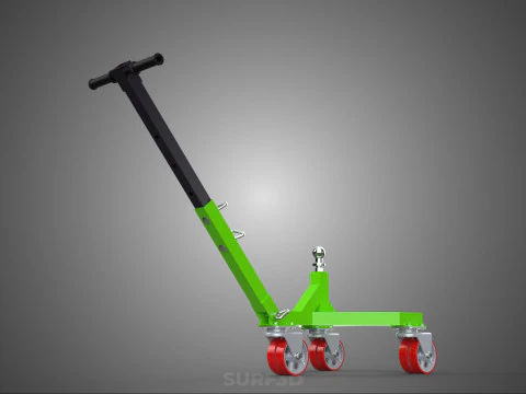 BOAT TROLLEY TRAILER CART DOLLY JACK BALL HITCH WHEEL MOVER TOW 3D Model