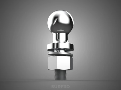 STANDARDKUPPLUNG, KUGELGELENK, ANH&Auml;NGERWAGEN, TROLLEY F&Uuml;R ANH&Auml;NGERWAGEN 3D Modell