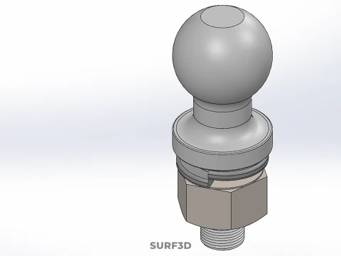 STANDARDKUPPLUNG, KUGELGELENK, ANH&Auml;NGERWAGEN, TROLLEY F&Uuml;R ANH&Auml;NGERWAGEN 3D Modell