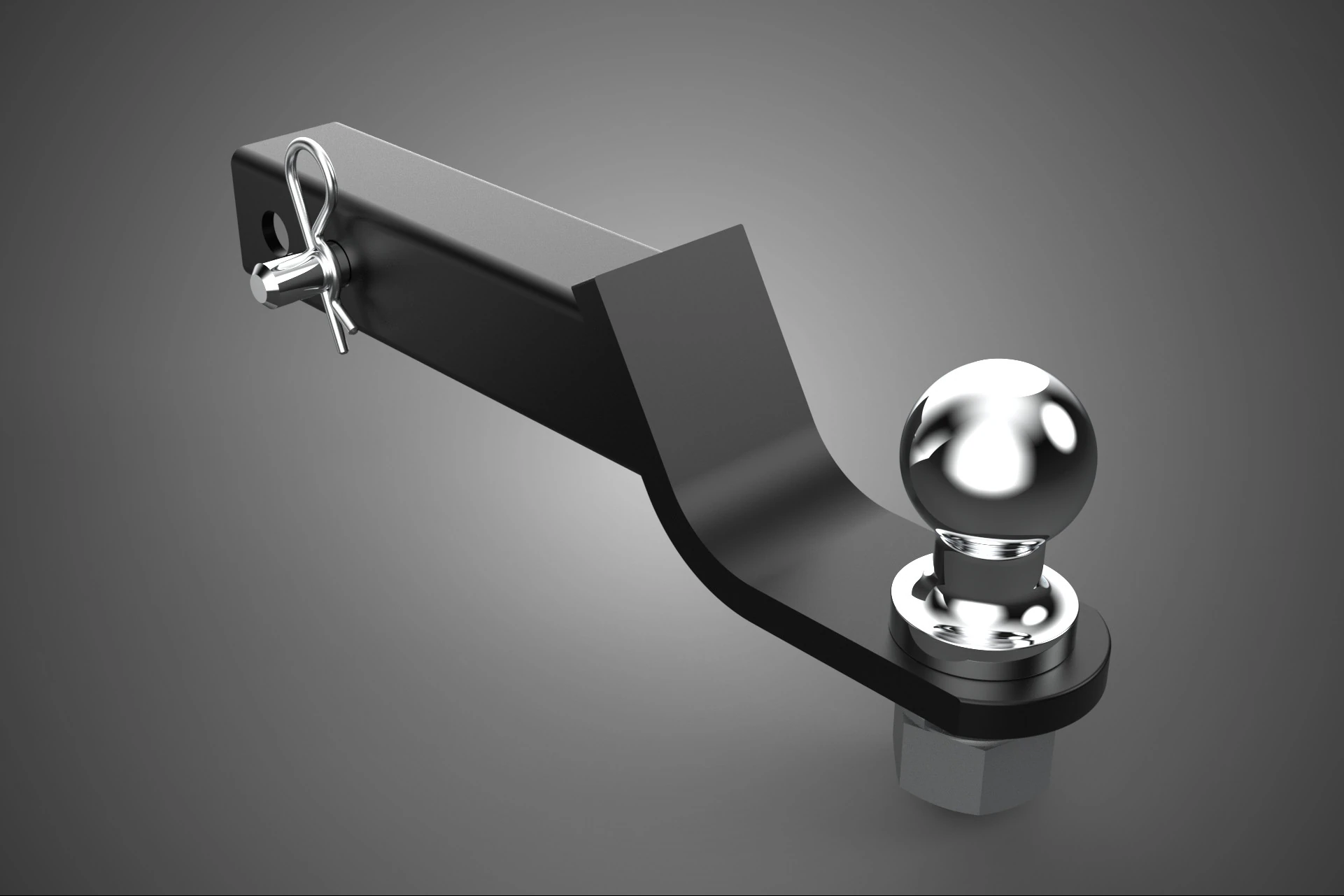 RECEIVER HITCH BALL DRAWBAR JOINT TOW TOWING MOUNT TRAILER PIN 3D Model .c4d .max .obj .3ds .fbx .stl .blend 