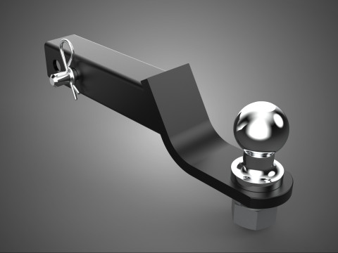 RECEIVER HITCH BALL DRAWBAR JOINT TOW TOWING MOUNT TRAILER PIN 3D Model