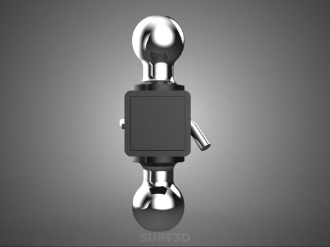 RECEPTOR DE MONTAJE DE ENGANCHE DE DOBLE BOLA REMOLQUE DE REMOLQUE DE CA&Iacute;DA REVERSIBLE Modelo 3D