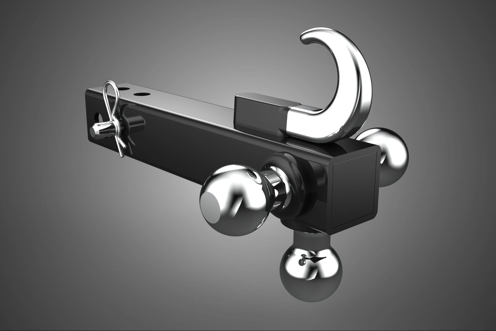 HOOK HITCH BALL MOUNT TRAILER SHANK RECEIVER DRAWBAR TOWING TOW 3D Model .c4d .max .obj .3ds .fbx .stl .blend 