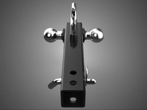 HOOK HITCH BALL MOUNT TRAILER SHANK RECEIVER DRAWBAR TOWING TOW 3D Model