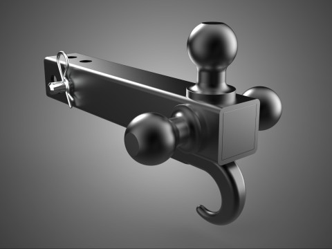 TONGUE HOOK HITCH BALL MOUNT TRAILER SHANK RECEIVER TOWING TOW 3D Model
