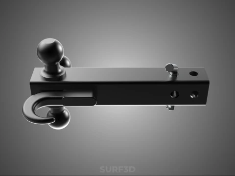 TONGUE HOOK HITCH BALL MOUNT TRAILER SHANK RECEIVER TOWING TOW 3D Model