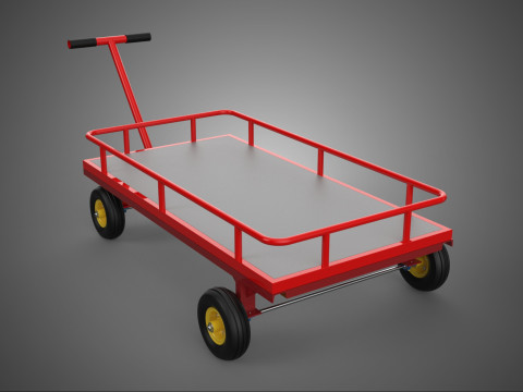 HAND MOVING TRUCK TROLLEY CART WHEEL PALLET DELIVERY LOAD JACK 3D Model