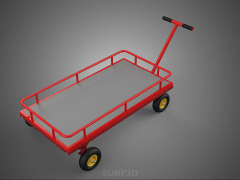 HAND MOVING TRUCK TROLLEY CART WHEEL PALLET DELIVERY LOAD JACK 3D Model