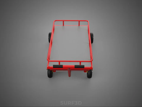 HAND MOVING TRUCK TROLLEY CART WHEEL PALLET DELIVERY LOAD JACK 3D Model
