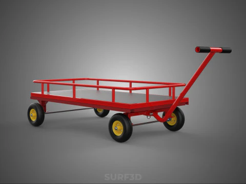 HAND MOVING TRUCK TROLLEY CART WHEEL PALLET DELIVERY LOAD JACK 3D Model