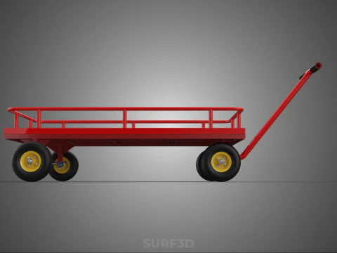 HAND MOVING TRUCK TROLLEY CART WHEEL PALLET DELIVERY LOAD JACK 3D Model