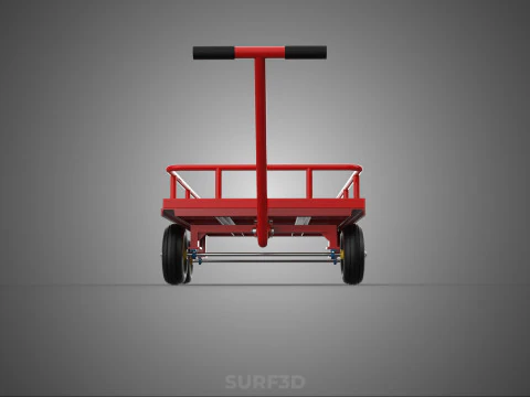 HAND MOVING TRUCK TROLLEY CART WHEEL PALLET DELIVERY LOAD JACK 3D Model