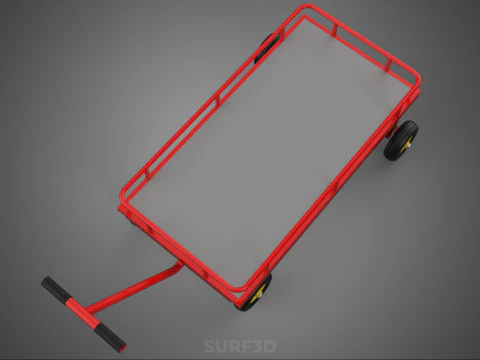 HAND MOVING TRUCK TROLLEY CART WHEEL PALLET DELIVERY LOAD JACK 3D Model