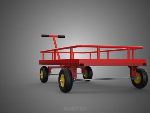 HAND MOVING TRUCK TROLLEY CART WHEEL PALLET DELIVERY LOAD JACK 3D Model