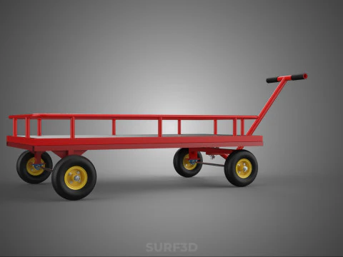 HAND MOVING TRUCK TROLLEY CART WHEEL PALLET DELIVERY LOAD JACK 3D Model