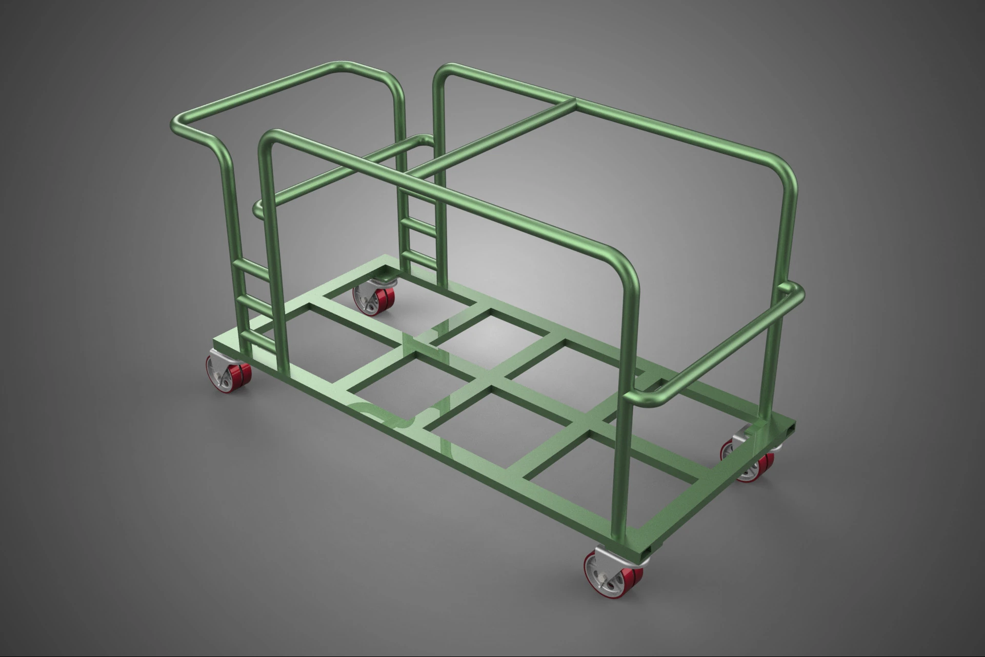 SWIVEL CASTER HAND TRUCK TROLLEY CART PALLET DELIVERY RACK FRAME 3D Model .c4d .max .obj .3ds .fbx .stl .blend 