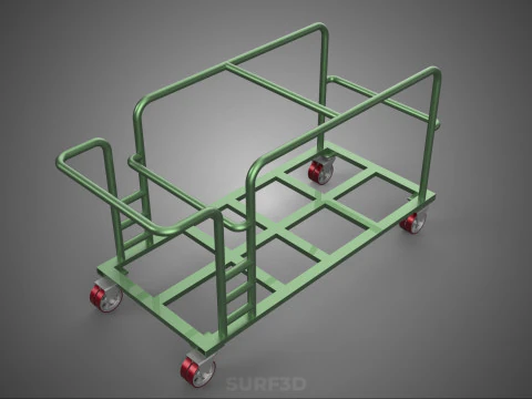 SWIVEL CASTER HAND TRUCK TROLLEY CART PALLET DELIVERY RACK FRAME 3D Model