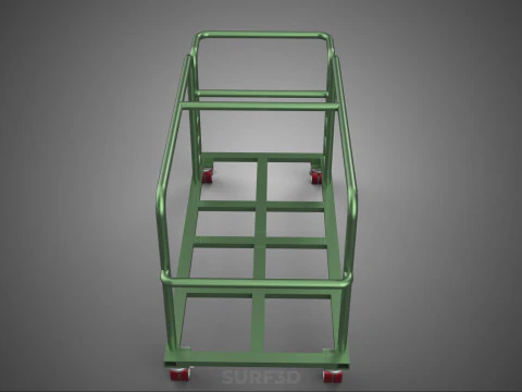 SWIVEL CASTER HAND TRUCK TROLLEY CART PALLET DELIVERY RACK FRAME 3D Model