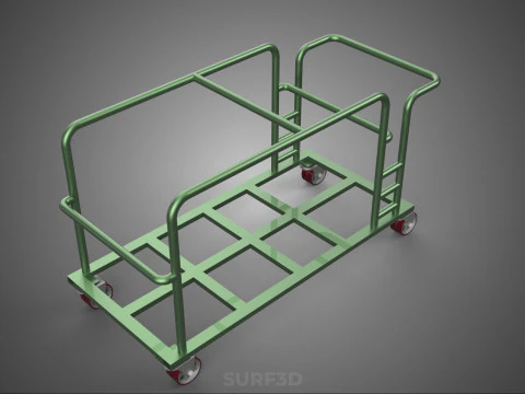 SWIVEL CASTER HAND TRUCK TROLLEY CART PALLET DELIVERY RACK FRAME 3D Model