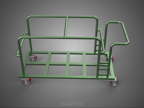 SWIVEL CASTER HAND TRUCK TROLLEY CART PALLET DELIVERY RACK FRAME 3D Model