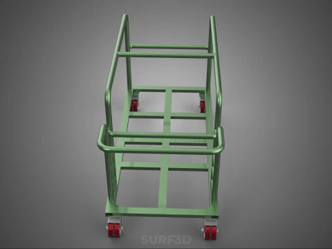 SWIVEL CASTER HAND TRUCK TROLLEY CART PALLET DELIVERY RACK FRAME 3D Model