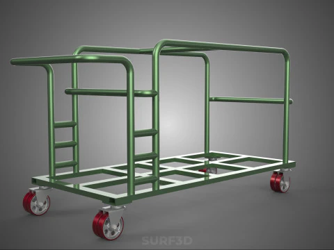 SWIVEL CASTER HAND TRUCK TROLLEY CART PALLET DELIVERY RACK FRAME 3D Model