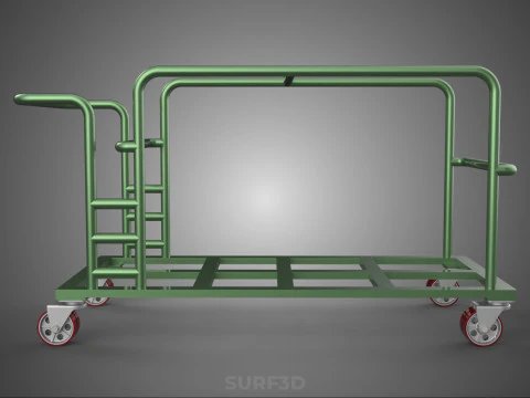 SWIVEL CASTER HAND TRUCK TROLLEY CART PALLET DELIVERY RACK FRAME 3D Model