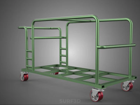 SWIVEL CASTER HAND TRUCK TROLLEY CART PALLET DELIVERY RACK FRAME 3D Model