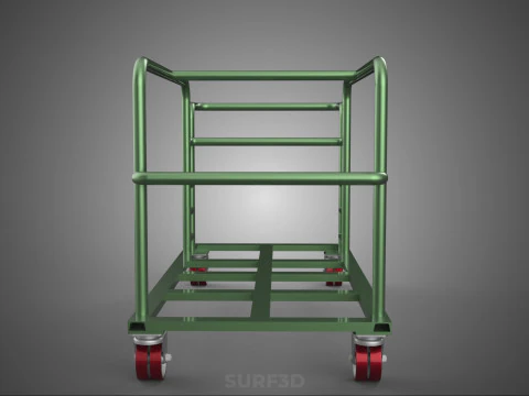 SWIVEL CASTER HAND TRUCK TROLLEY CART PALLET DELIVERY RACK FRAME 3D Model