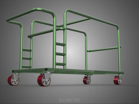 SWIVEL CASTER HAND TRUCK TROLLEY CART PALLET DELIVERY RACK FRAME 3D Model