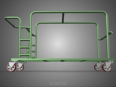 SWIVEL CASTER HAND TRUCK TROLLEY CART PALLET DELIVERY RACK FRAME 3D Model