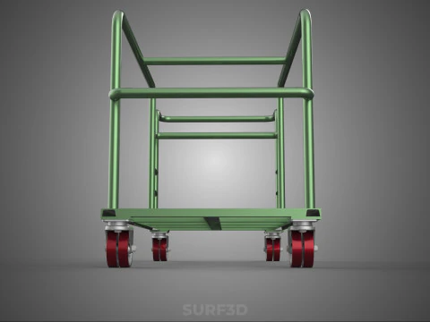 SWIVEL CASTER HAND TRUCK TROLLEY CART PALLET DELIVERY RACK FRAME 3D Model