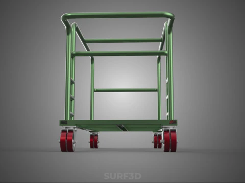 SWIVEL CASTER HAND TRUCK TROLLEY CART PALLET DELIVERY RACK FRAME 3D Model