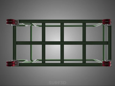 SWIVEL CASTER HAND TRUCK TROLLEY CART PALLET DELIVERY RACK FRAME 3D Model