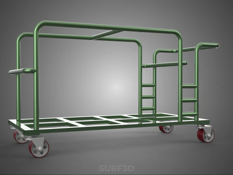 SWIVEL CASTER HAND TRUCK TROLLEY CART PALLET DELIVERY RACK FRAME 3D Model